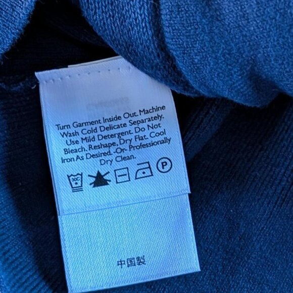 4/$10 - Eddie Bauer Navy Blue Zip-Up Cardigan with Pockets - Cozy - EUC - L - Picture 4 of 5